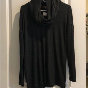 Anthropologie Cowl Neck Sweater Charcoal XS